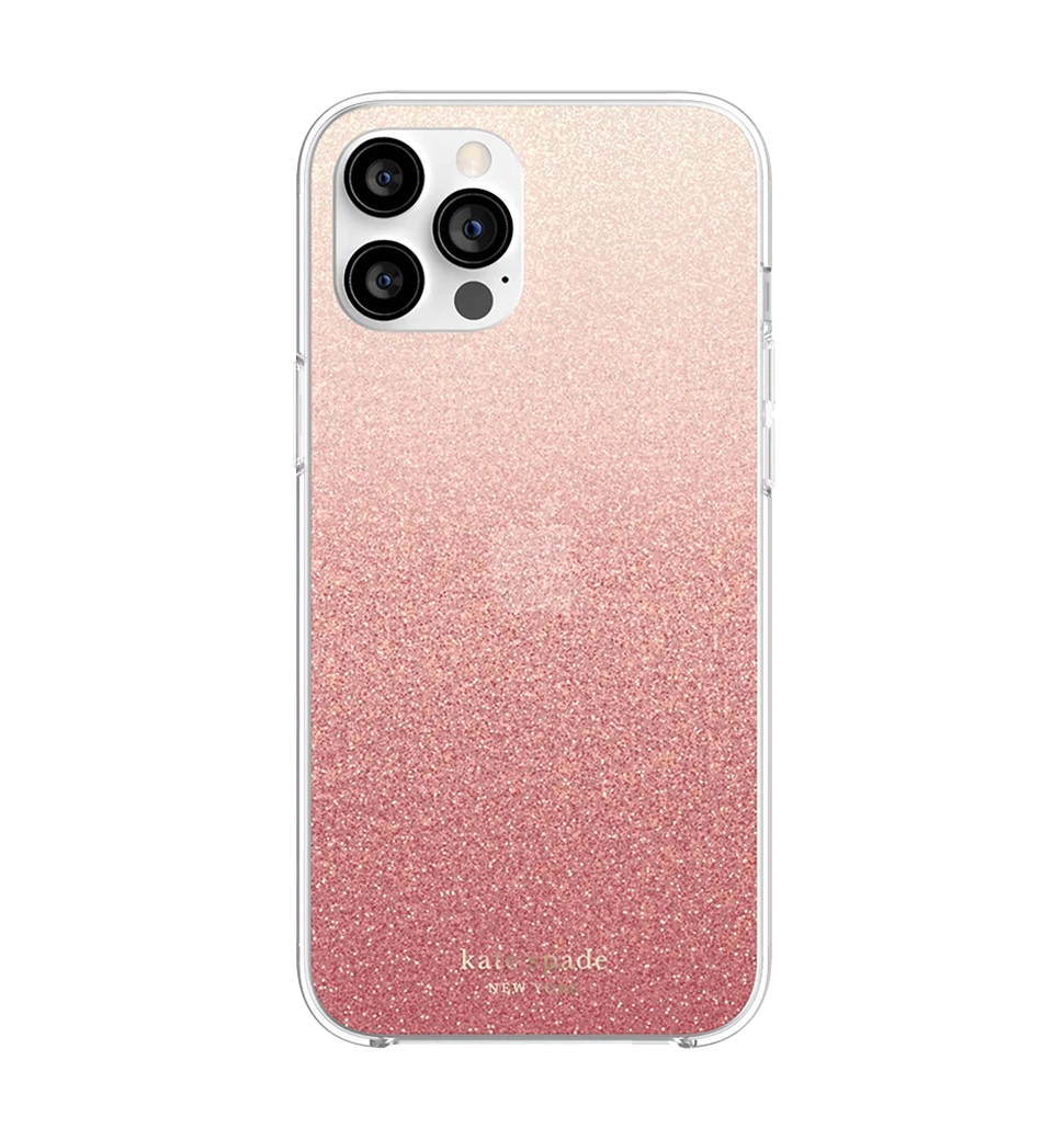 Чохол Kate Spade iPhone 12 Pro Max Glitter Ombre Sunset Pink (KSIPH-154-GLOSN)