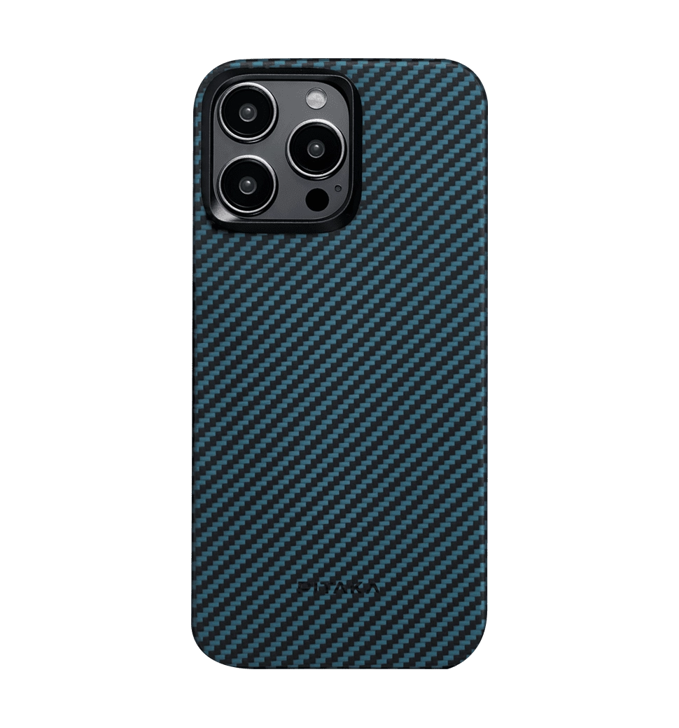 Чохол Pitaka MagEZ Case 4 Twill 1500D Black/Blue for iPhone 15 Pro Max (KI1508PM)