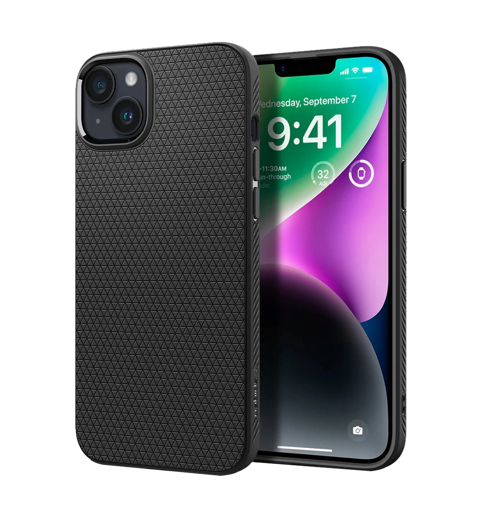 Чохол Spigen iPhone 14 Liquid Air, Matte Black (ACS05037)