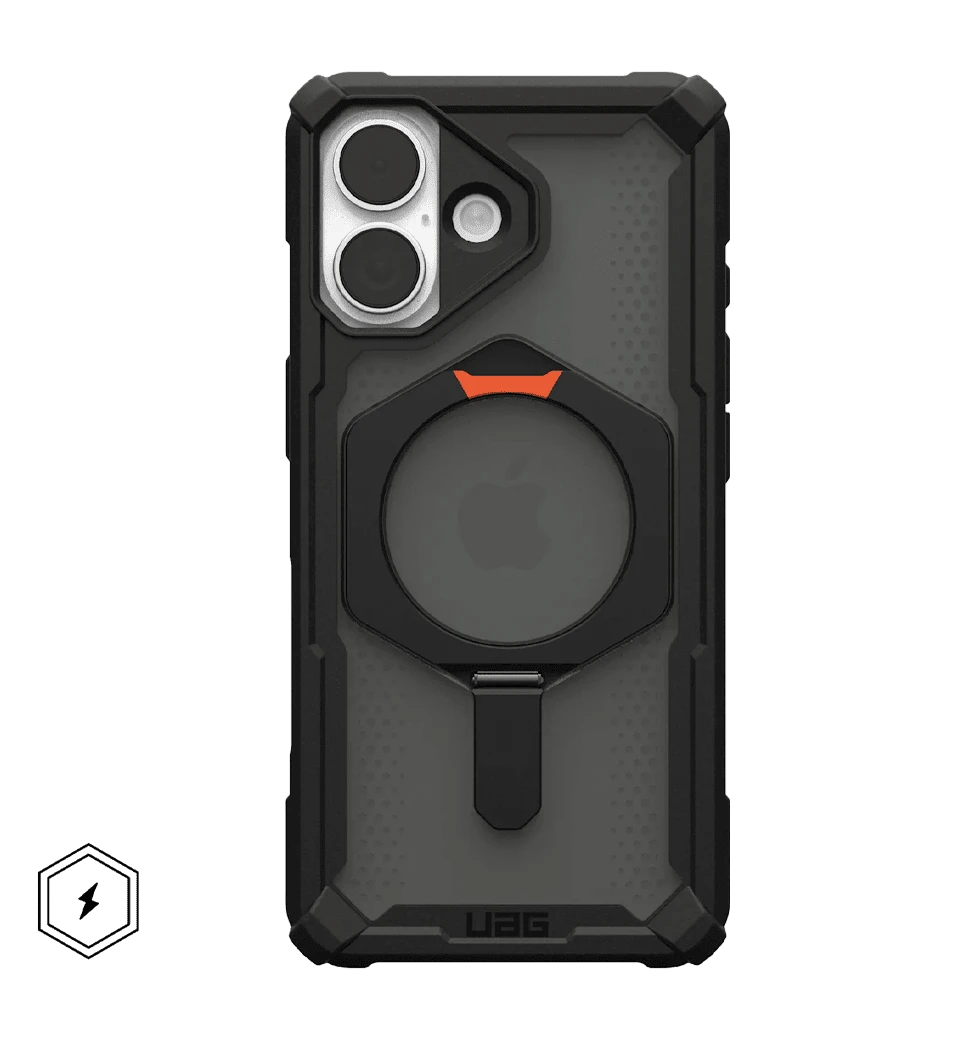 Чохол UAG для iPhone 17, Plasma XTE MagSafe, Black/Pop Orange