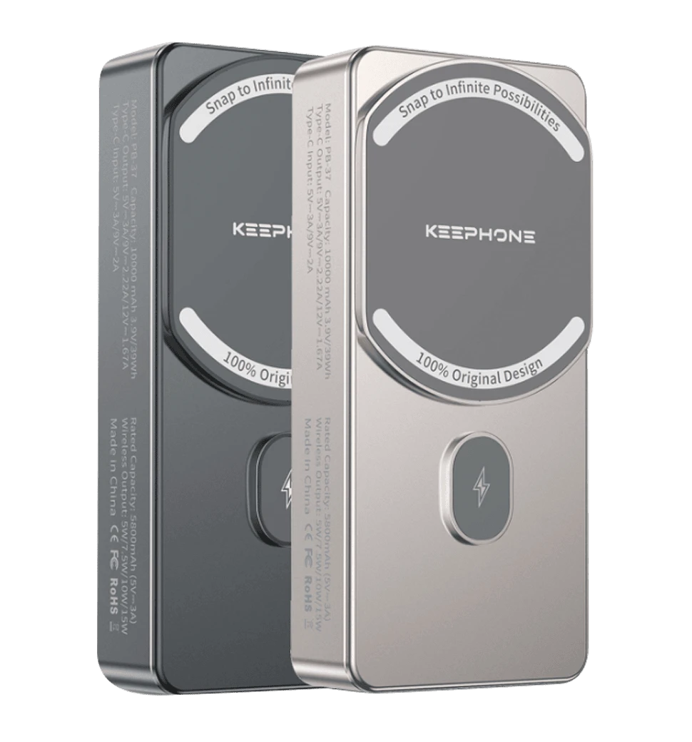 Додаткова батарея Keephone MagCube 10000mAhTitanium (PKPMAGPB-37TM)