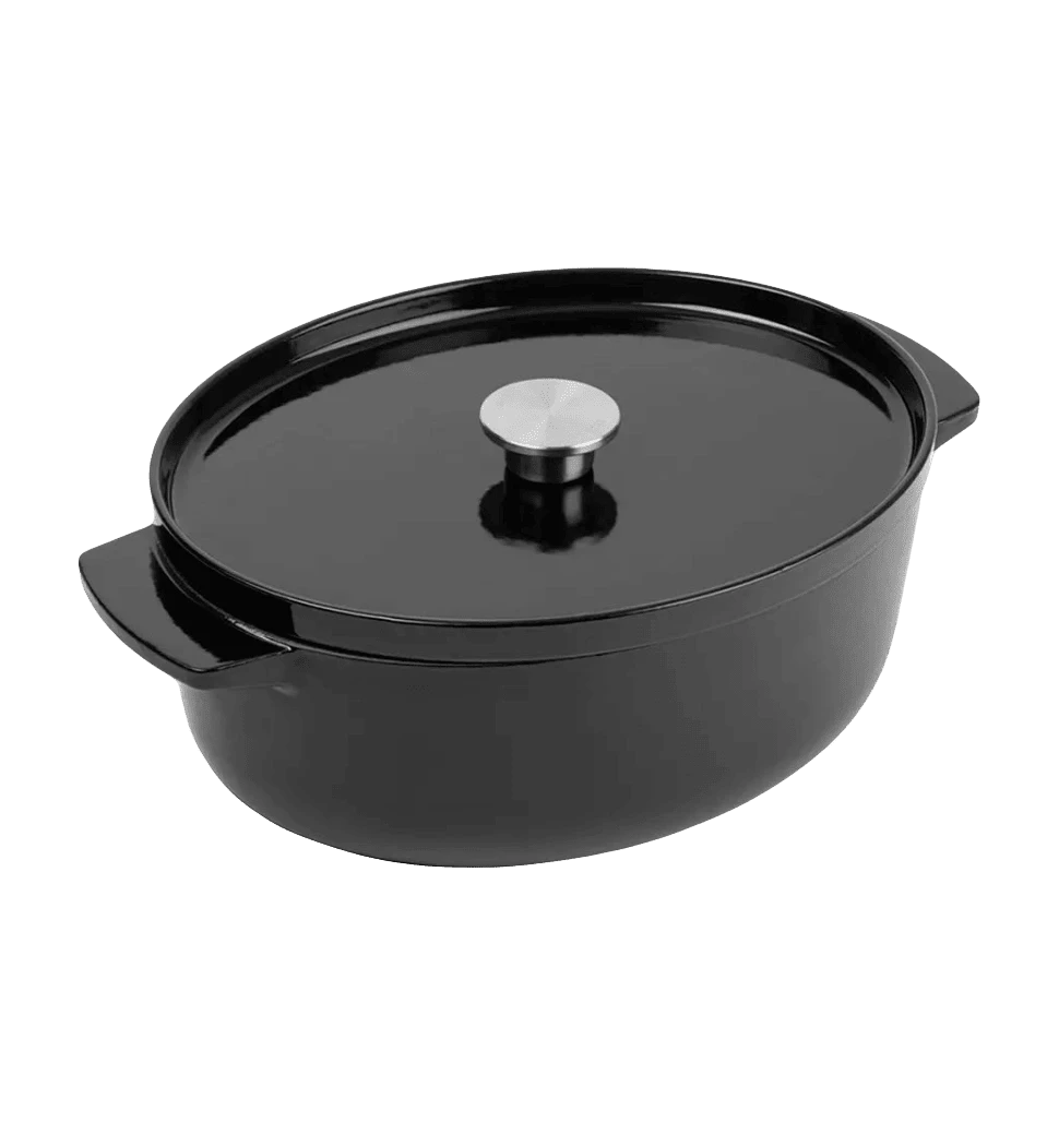 Утятница чугунная с крышкой KitchenAid, 30 см, 5,6 л, черная (CC006064-001)