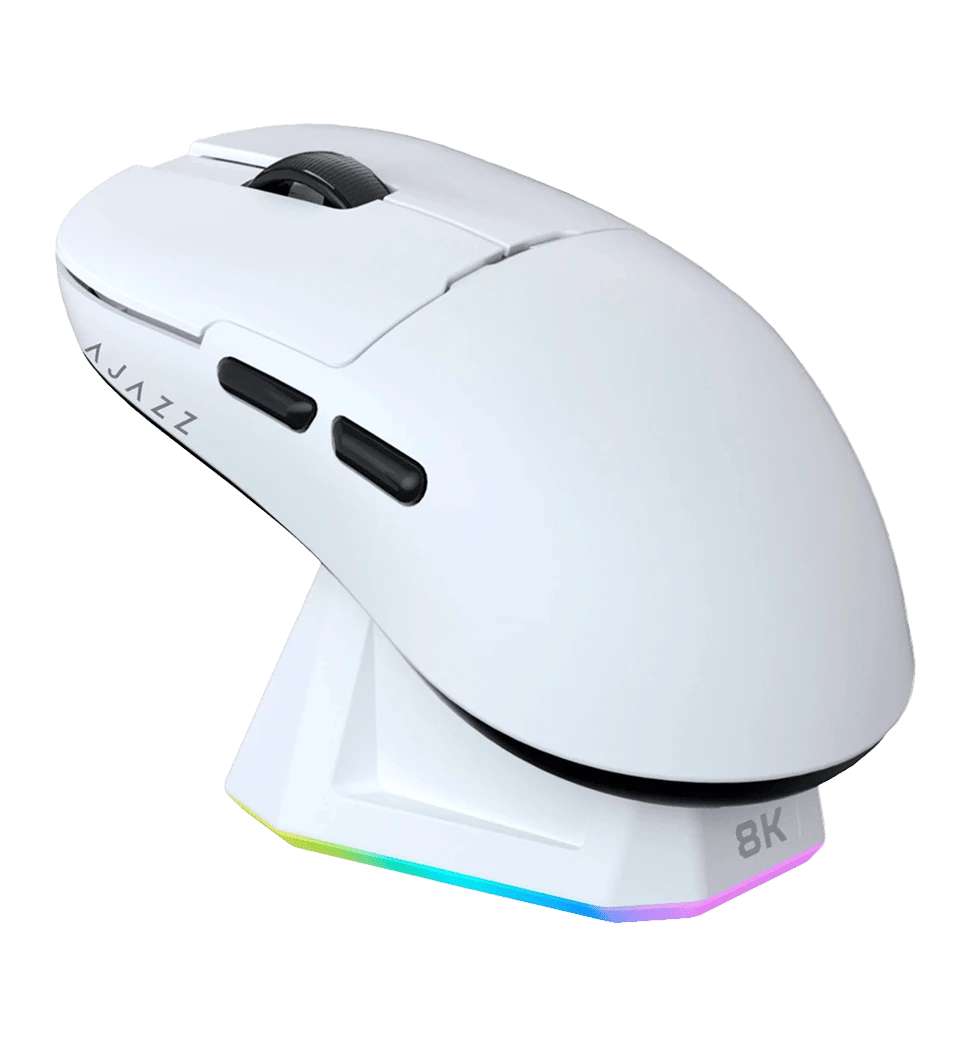 Ігрова бездротова миша Ajazz  AJ159PRO -3 Mod-White-3395-8K Charging Dock ( AJ159-PRO-W)  