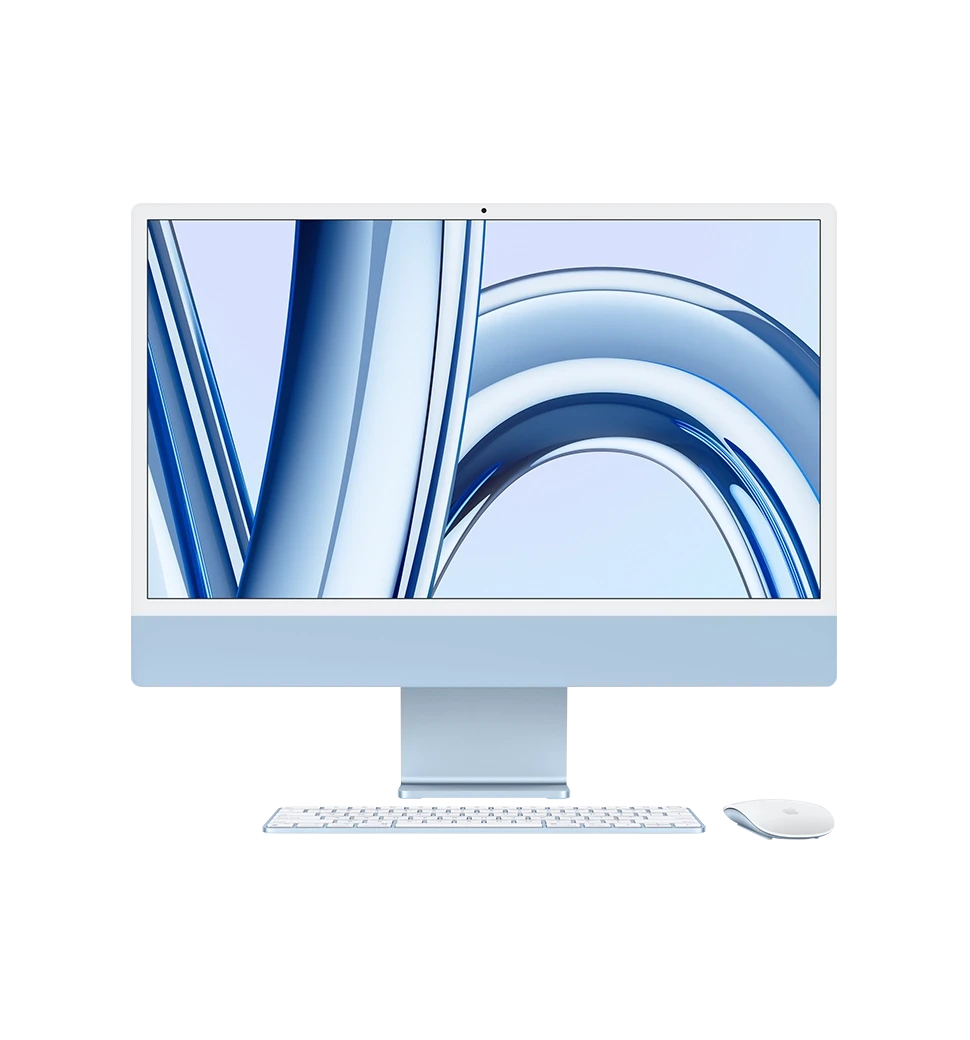 iMac 24" Retina 4,5K/M3/8GB/8CPU/10GPU/512GB SSD/Blue 2023 (MQRR3)