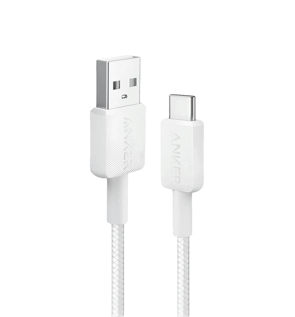 Кабель ANKER 322 USB-A to USB-C - 0.9m Nylon (Білий) (6908155 )  