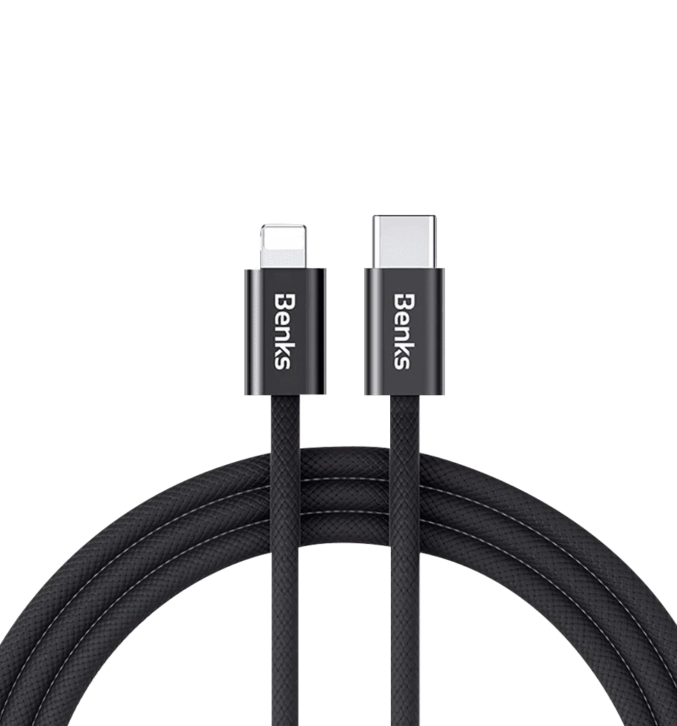 Кабель Benks D46 Type-C to Lighting Black 1m (27W) (C.D.SJ.FC.BK.L032)
