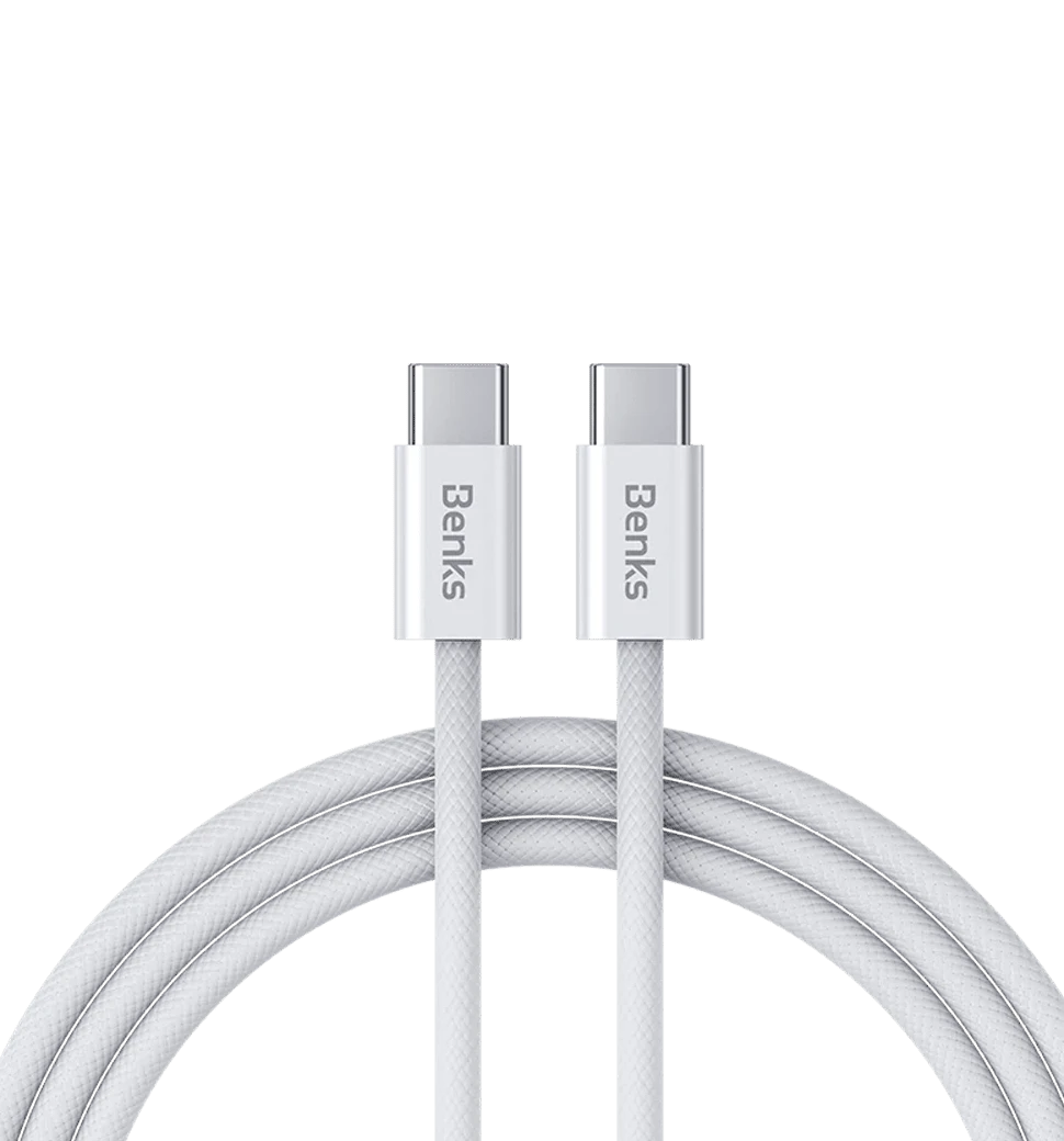 Кабель Benks D47 Type-C/Type-C White 1m (100W) (C.D.SJ.FC.WE.0033)