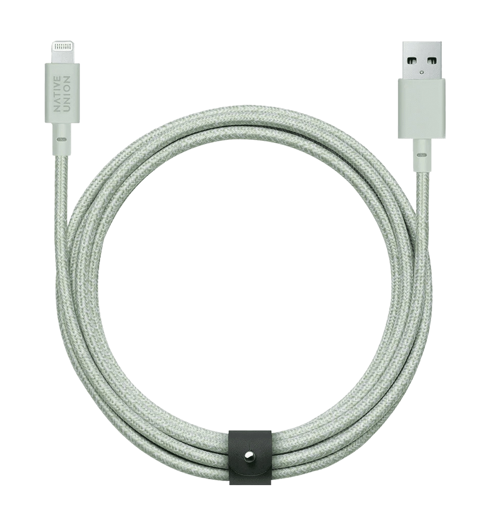 Кабель Native Union Belt Cable USB-C to USB-C Pro Sage (2.4 m) (BELT-C-GRN-PRO-NP)