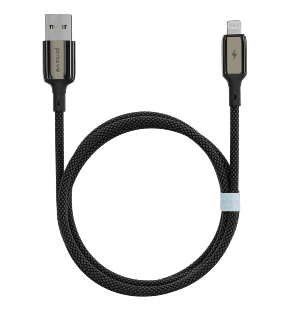Кабель Proove Dense Metal USB to Lightning 2.4A (1m) (black)