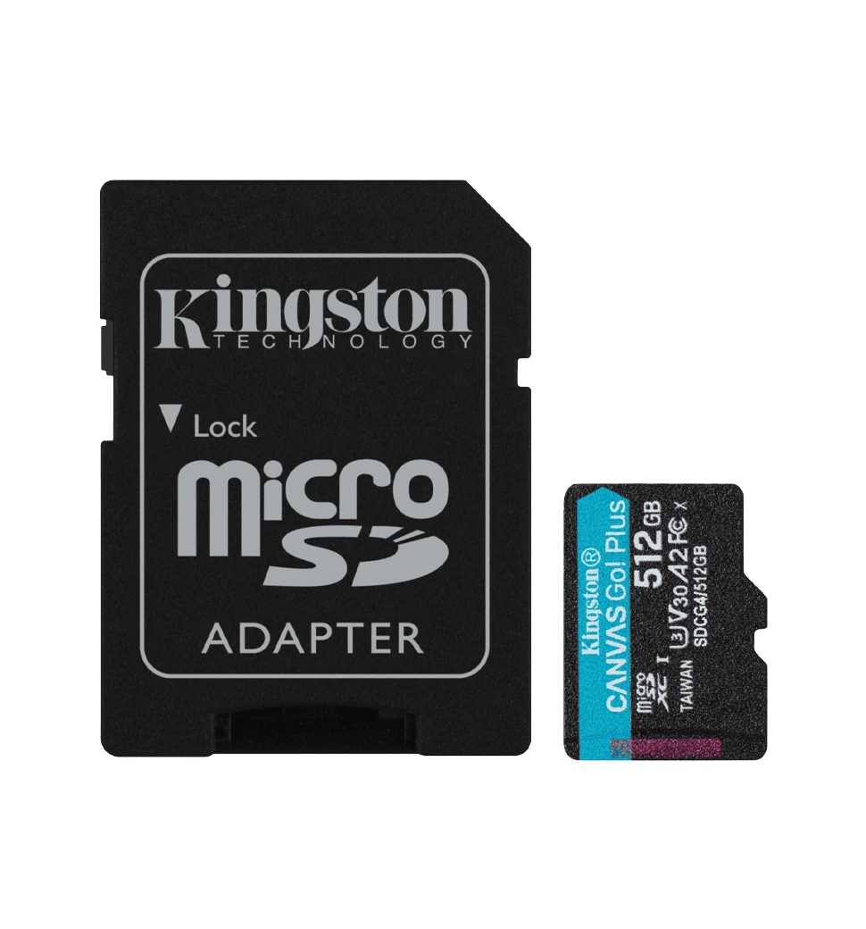 Карта пам'яті Kingston 512 GB microSDXC Canvas Go! Plus UHS-I U3 V30 A2 Class 10 + Adapter (SDCG4/512GB)