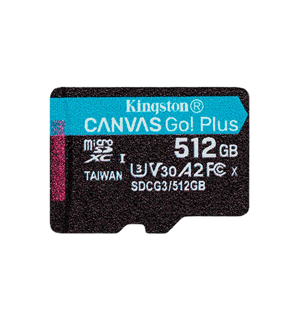 Карта памяти Kingston Canvas Go Plus 512Gb class 10 A2 V30  (R170MB/s, W90MB/s)(SDCG3/512GBSP)