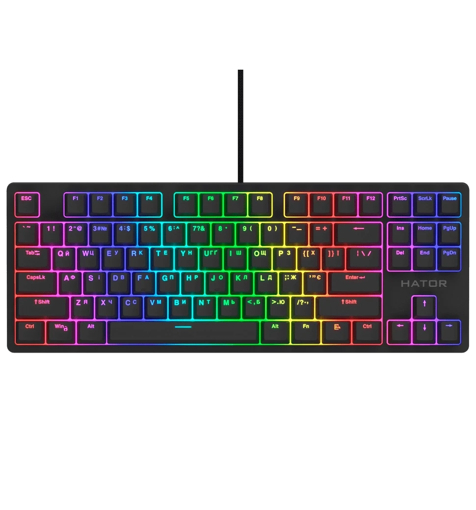 Клавіатура механічна HATOR Rockfall 2 Mecha TKL orange (HTK-520) black