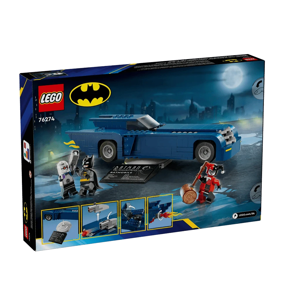 Конструктор LEGO Batman Бетмен на бетмобілі проти Харлі Квін і Містера Фріза