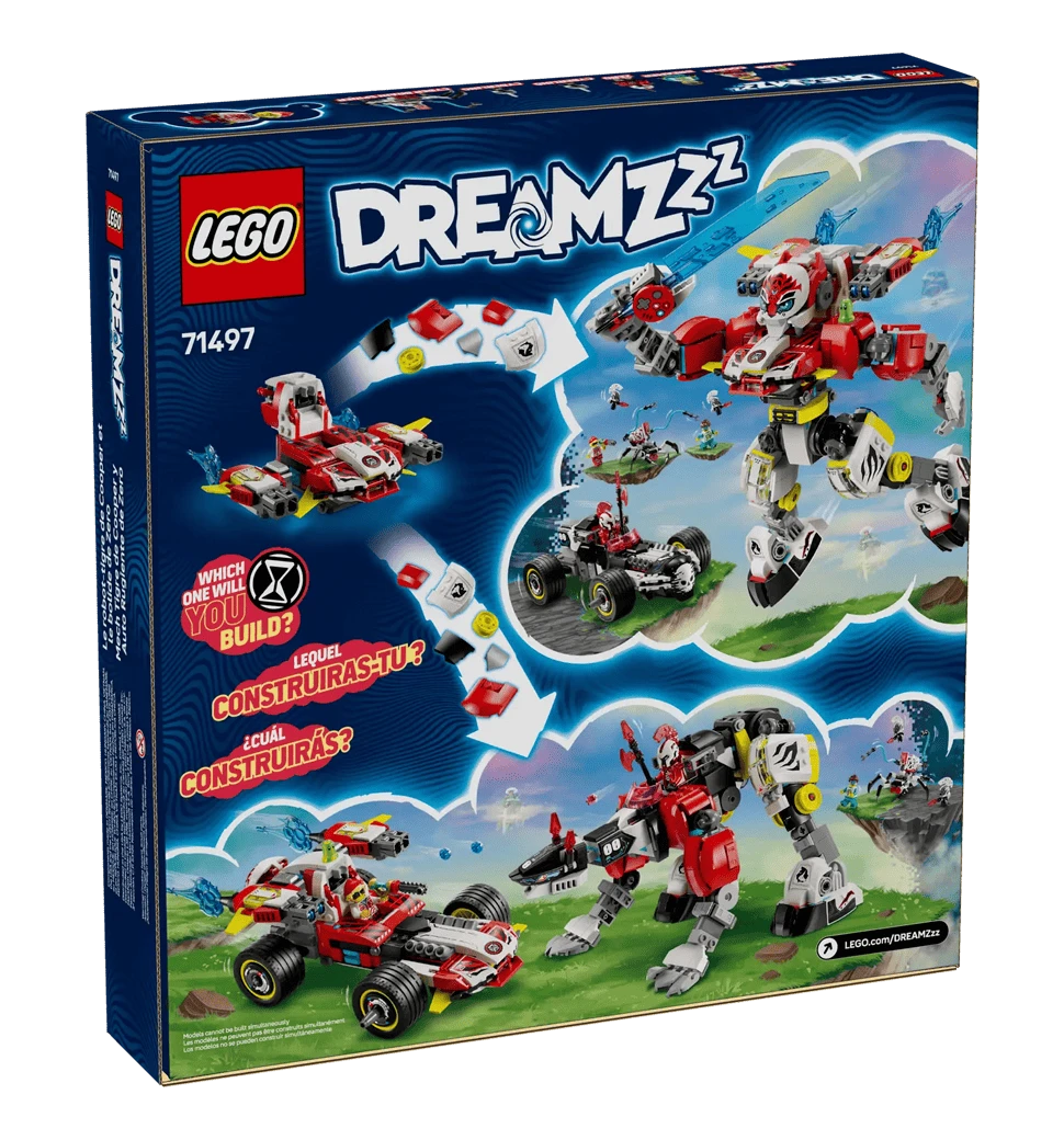 Конструктор LEGO DREAMZzz Робот-тигр Купера и Хот-род авто Зеро