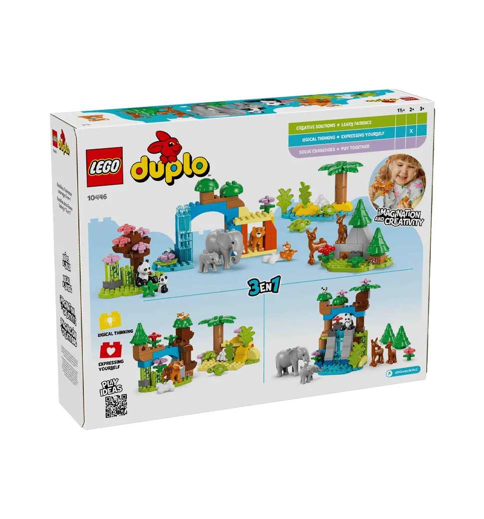 Конструктор LEGO DUPLO Town Семейства диких животных 3 в 1