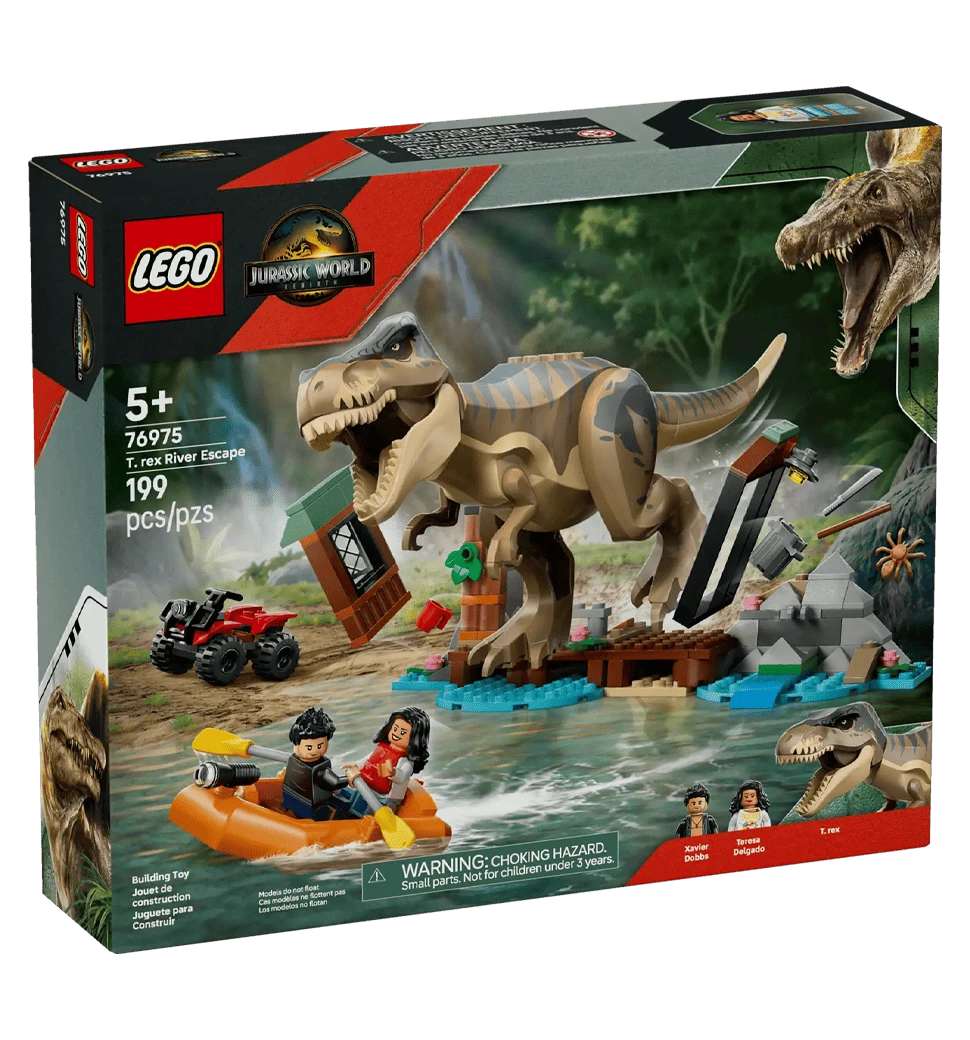 Конструктор LEGO Jurassic World Побег по реке от тиранозавра