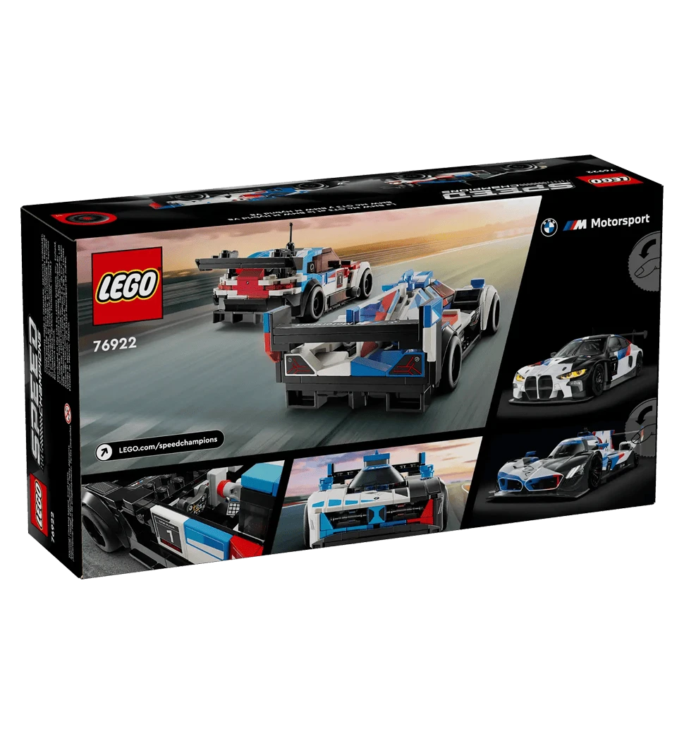 Конструктор LEGO Speed Champions Автомобілі для перегонів BMW M4 GT3 і BMW M Hybrid V8