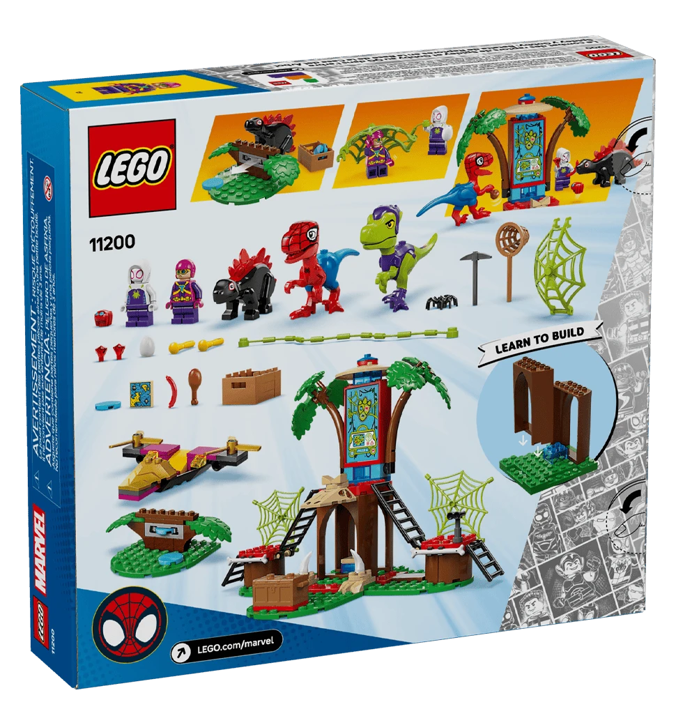 Конструктор LEGO Spidey Битва Паука и раптора Гобби в штаб-доме на дереве