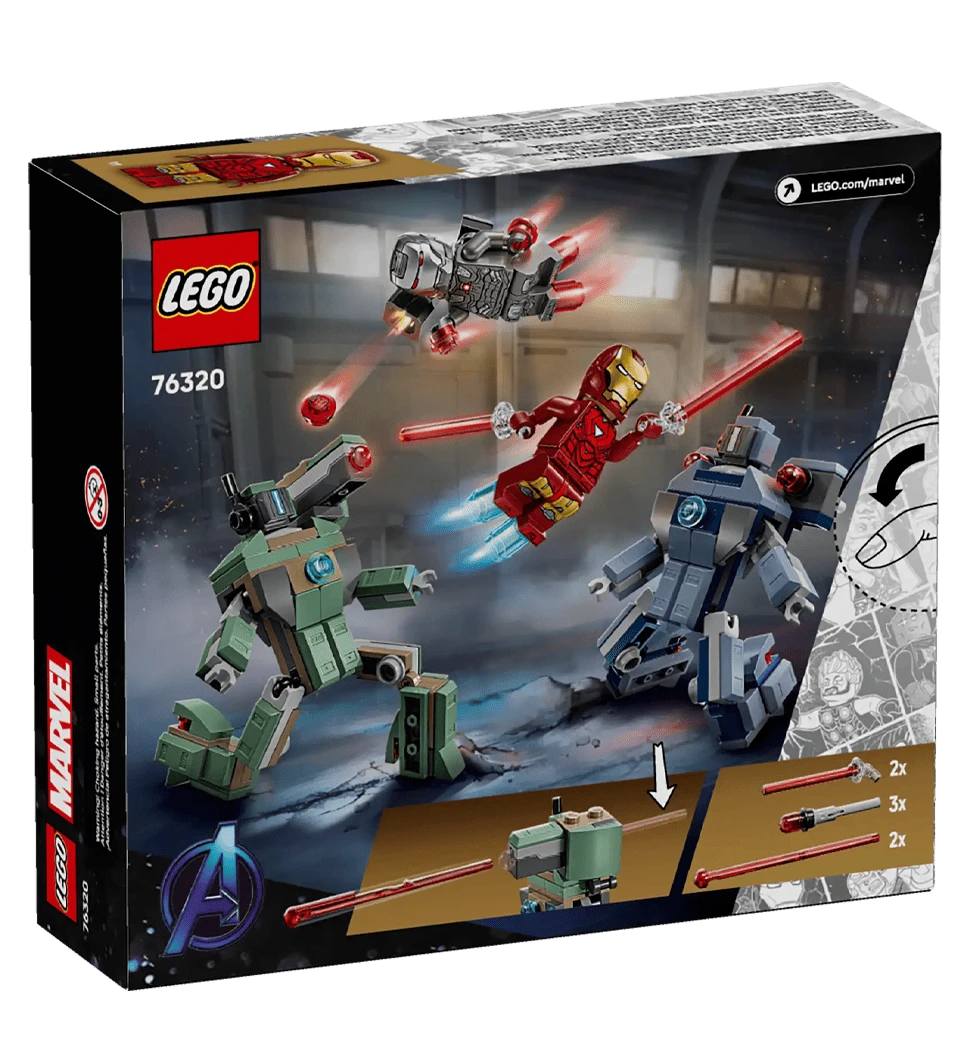 Конструктор LEGO Super Heroes Железный человек и Боевая машина против Хаммер-дронов