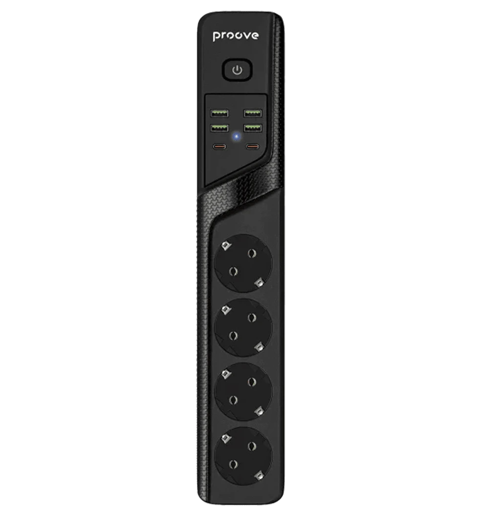 Мережевий фільтр Proove Power Strip P-04 (4 розетки + 4 USB + 2 Type-C) 3M