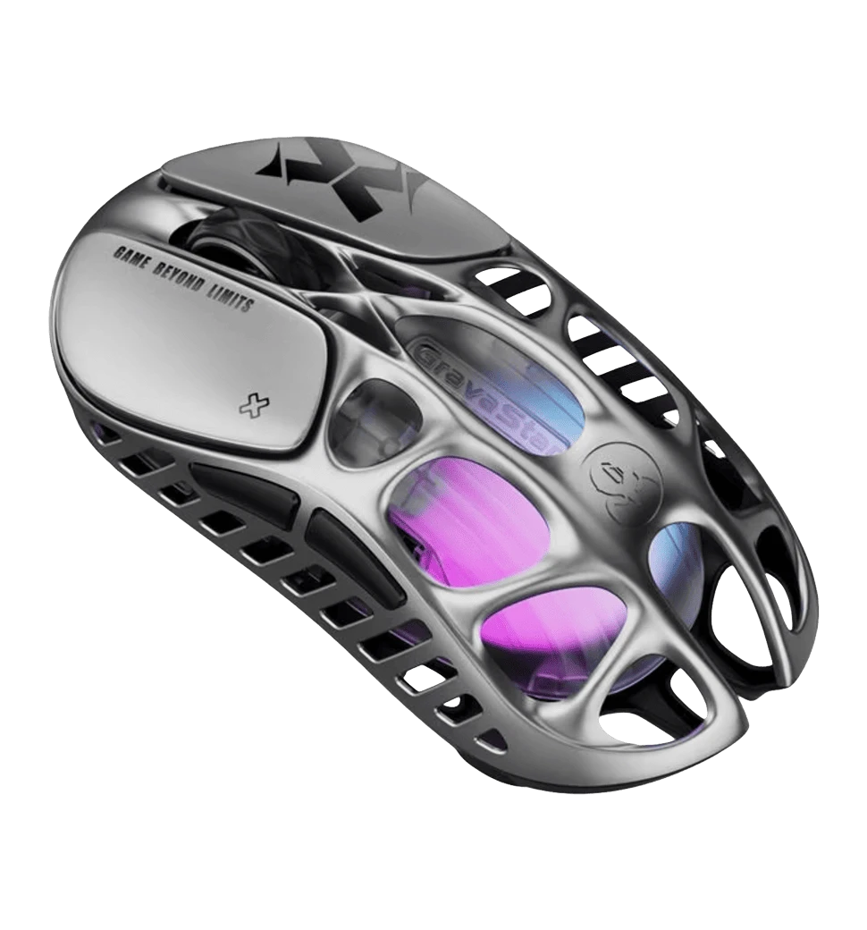 Миша GravaStar Mercury X, BT/WL/USB-A, RGB, сірий