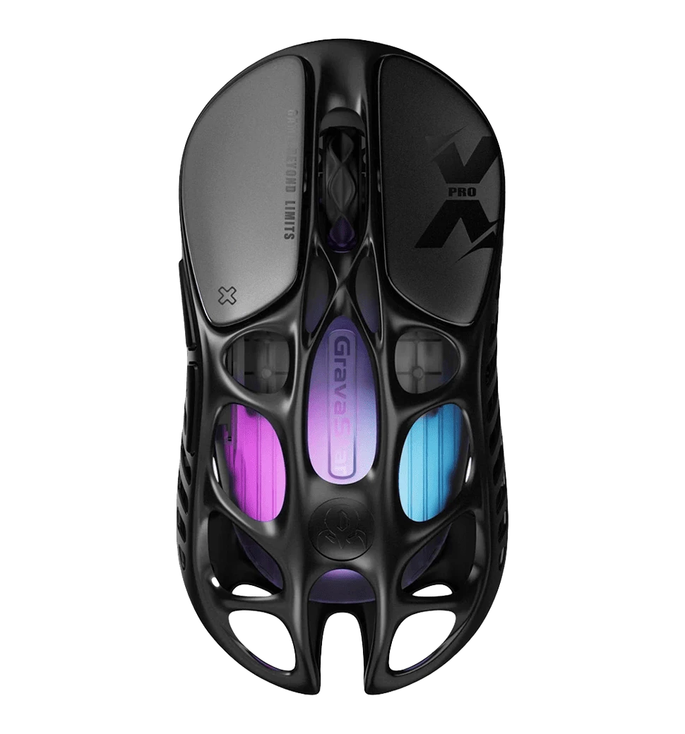 Миша GravaStar Mercury X Pro, 8K, BT/WL/USB-A, RGB, чорний