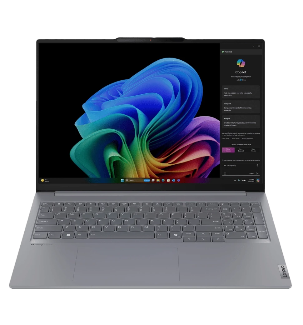 Ноутбук 16" Lenovo ThinkBook 16 G7 QOY (21NH0000RA) Snapdragon X1P42100/16/512/Intel UHD/W11P/BL/Luna grey