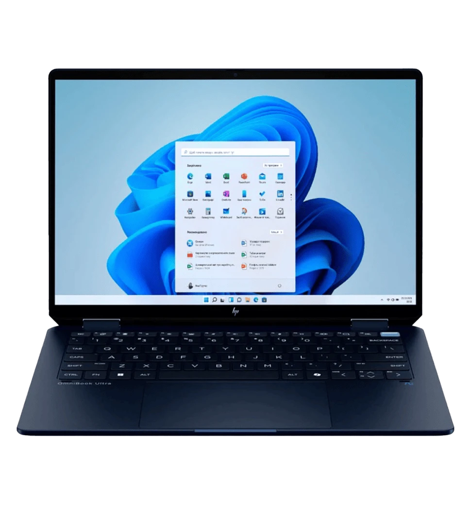Ноутбук HP 14" (B9PD9EA) 14T_2.8K_OLED/U5-226V/16/512/Intel Arc/W11 /Athmospheric Blue OmniBook Ultra Flip