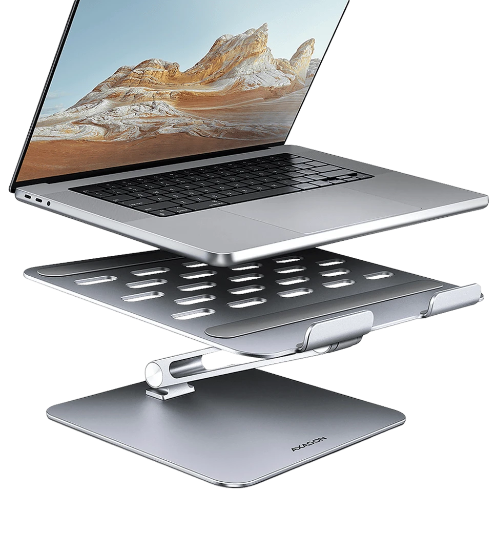 Подставка для ноутбуков AXAGON STND-LQ (размер 10" - 16"), серый