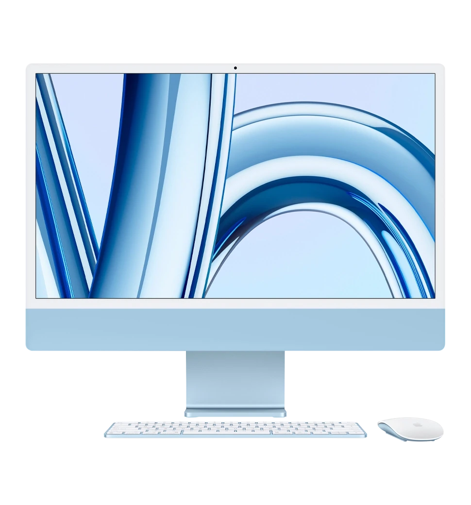 ПК iMac 24" Retina 4.5K/Apple M3/16GB/512GB/10GPU/Blue 2023 (Z19K0001T)