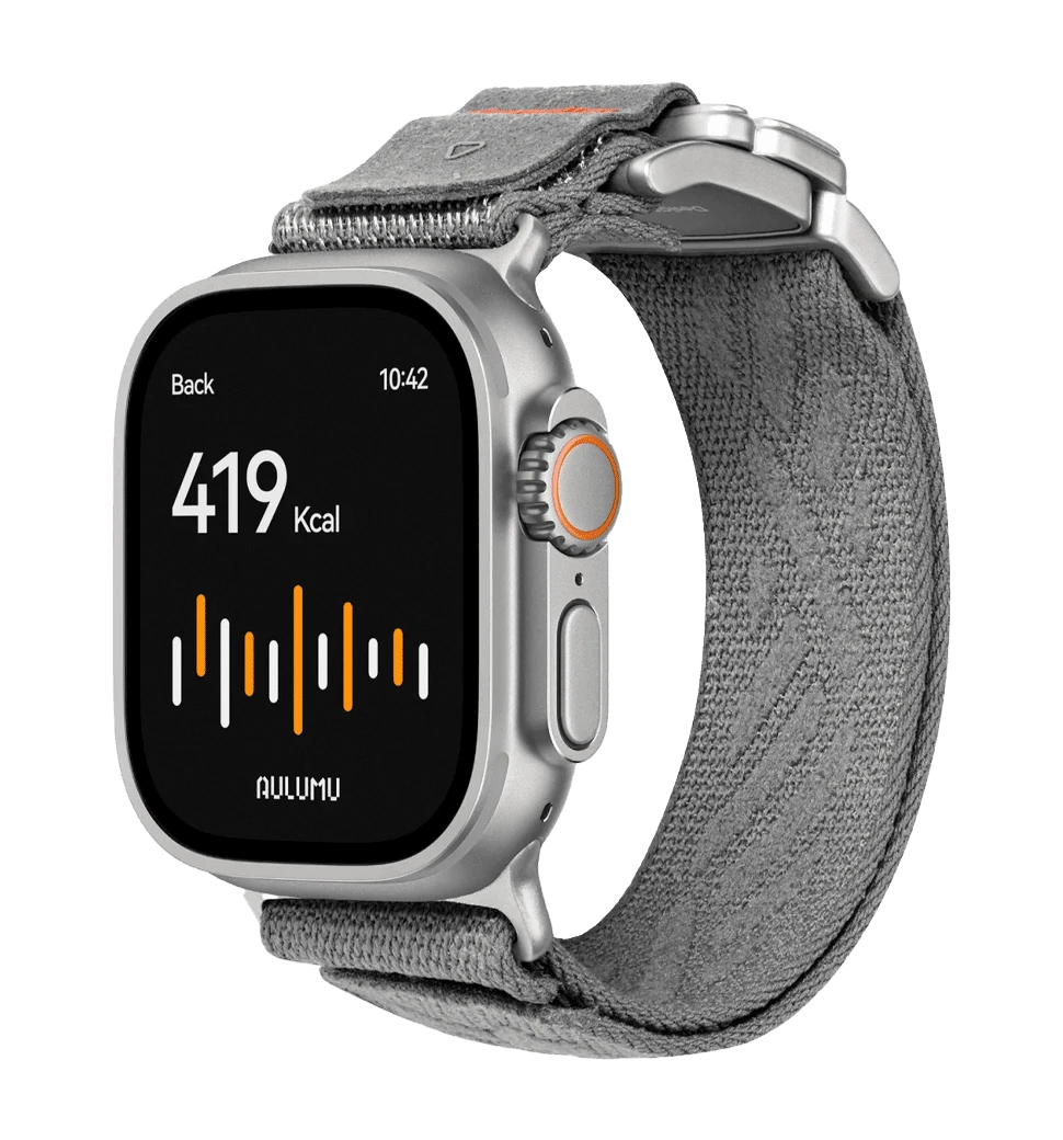 Ремешок AULUMU Titanium Mag Buckle Watch Band,Titanium Buckle - Gray  bk+black C03-TI-SL