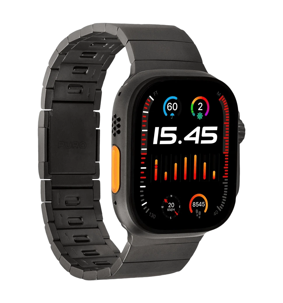 Ремешок для часов Puro "TITAN" Titanium band Apple Watch 42-49mm PUAW44TITANBLK