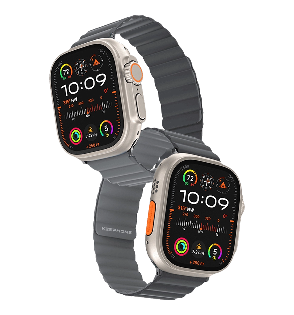 Ремешок Keephone iBands, Silicone Magnetic Snap Light Grey + Dark Grey (IS-018dgr)