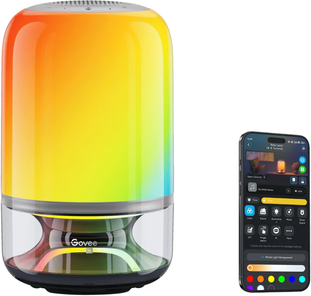 Розумний світильник Govee Smart Table Lamp 2 Pro з акумулятором та колонкою JBL (H60200F1)