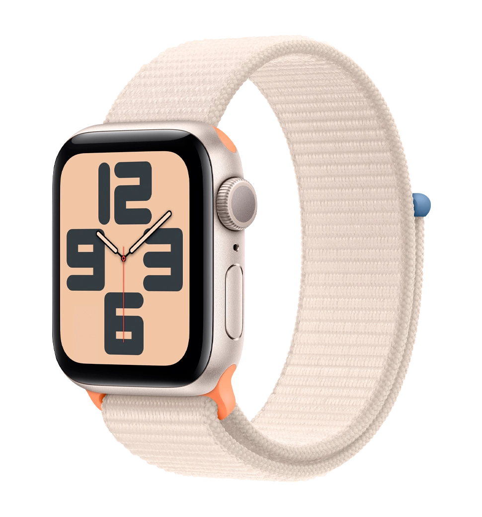 Apple Watch SE (gen 2) 2023 40mm Starlight Aluminum Case with Starlight Sport Loop (MR9W3)