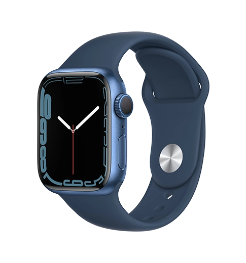 Apple Watch S7 41mm Blue Alu Abyss Blue Sp Band (MKN13)