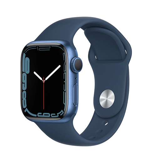 Apple Watch Series 7 45mm Blue Aluminum Case with Sport Band (MKN83)