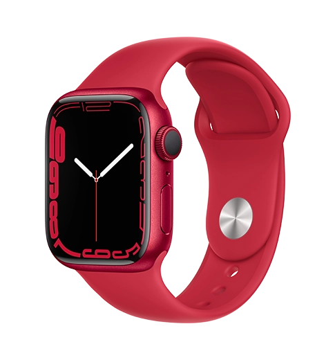 Apple Watch Series 7 45mm (PRODUCT) RED Aluminum Case with Sport Band (MKN93)