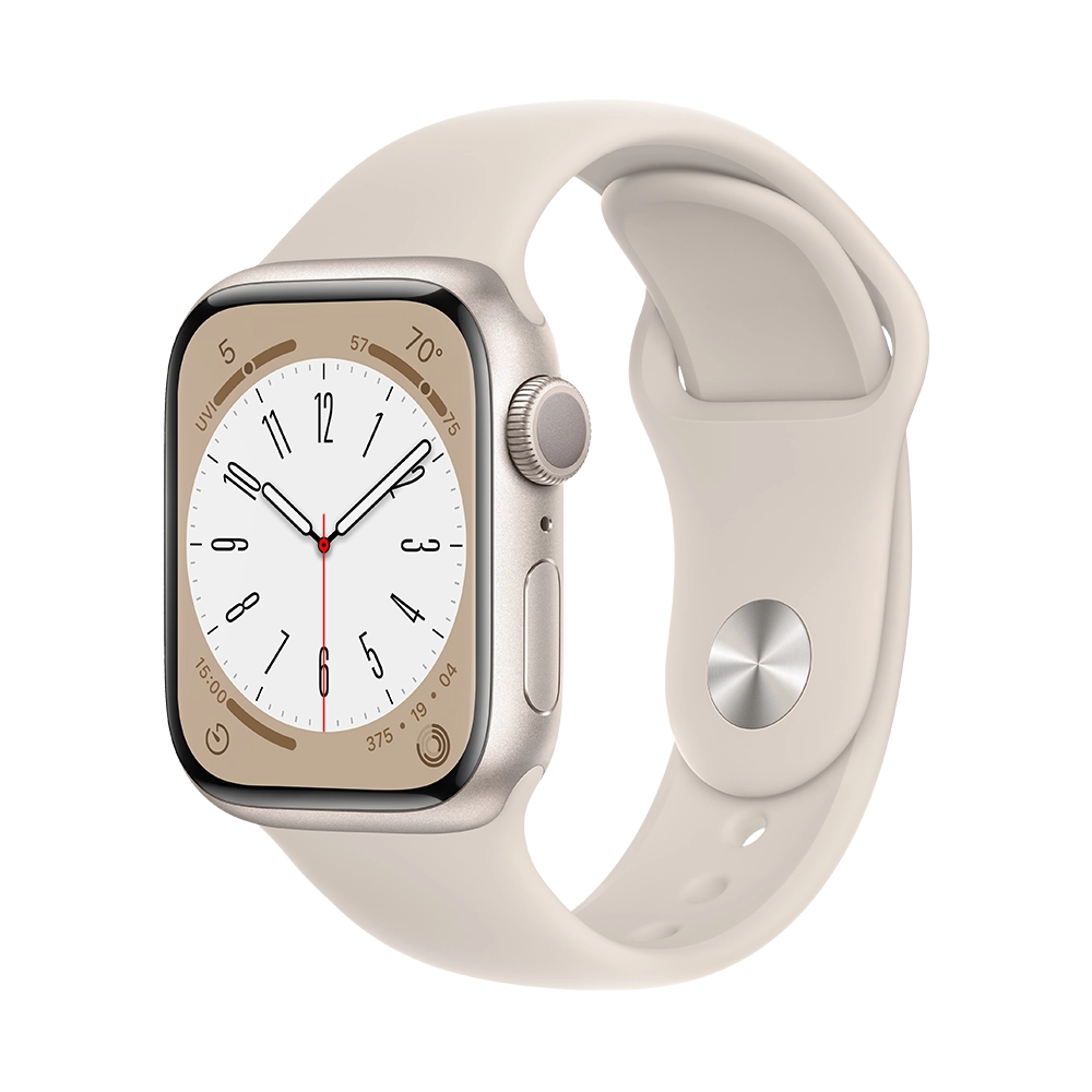 Смарт-часы Apple Watch Series 8 45mm Starlight Aluminum Case with Sport Band (MNP23)