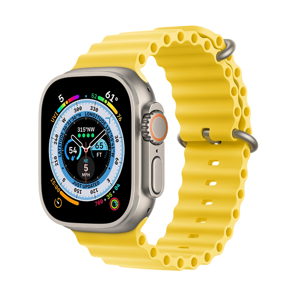 Apple Watch 49mm Ultra Titanium Yellow Ocean Band (MNH93) Б/У