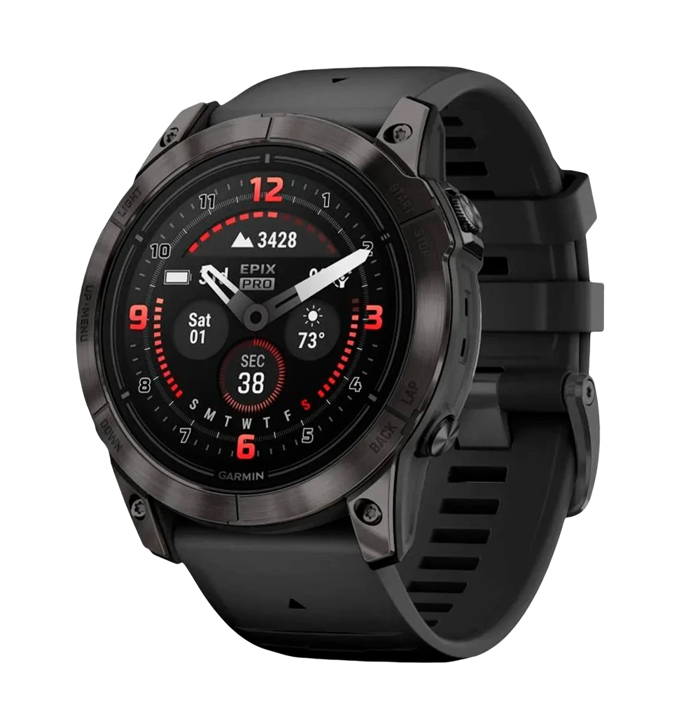 Смарт-часы Garmin Epix Pro Gen 2 Sapphire 47mm Carbon G. DLC Tit. with Black Band (010-02803-10/11/54) 
