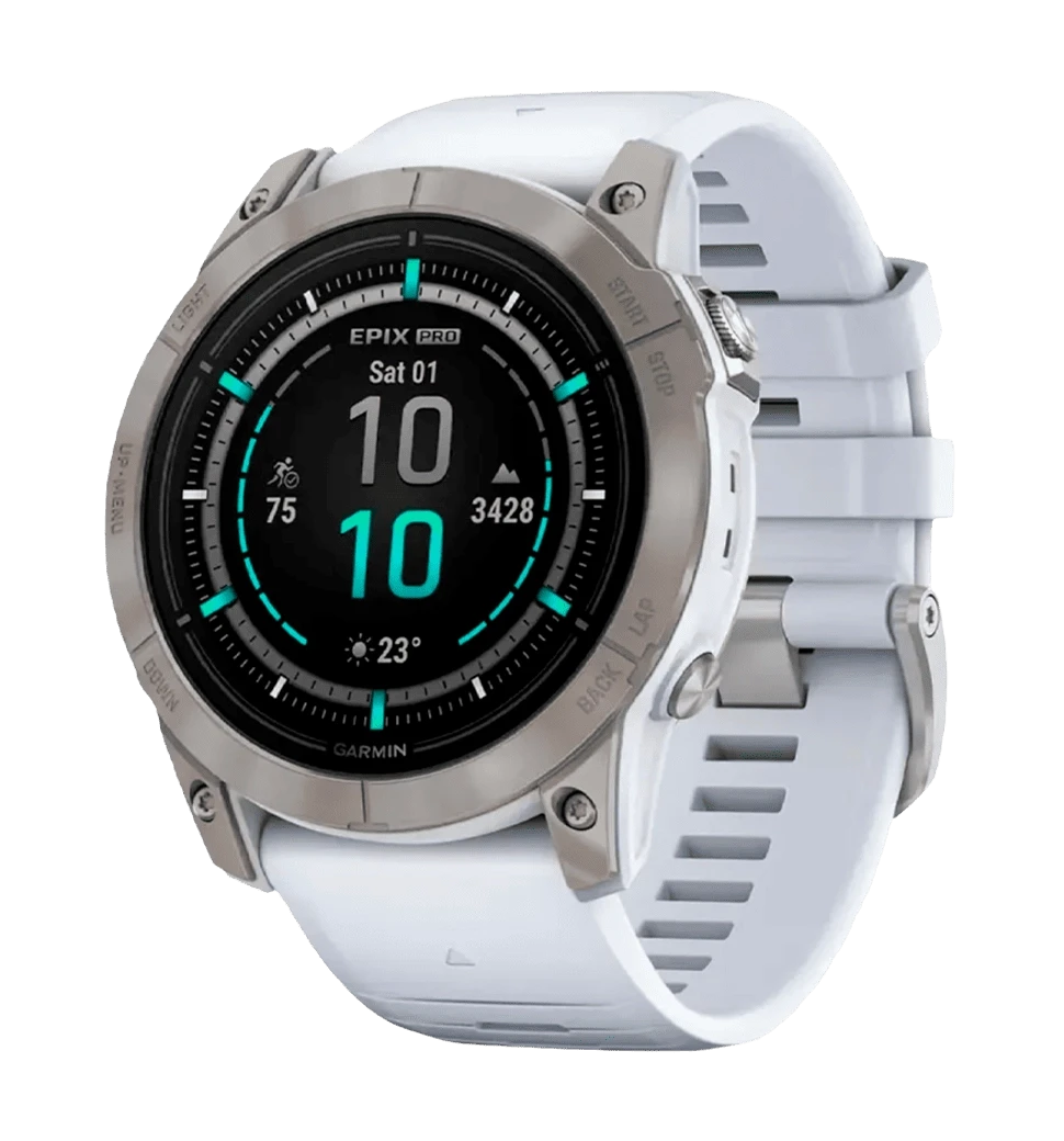Смарт-часы Garmin Epix Pro Gen 2 Sapphire 51mm Titanium w. Whitestone Band (010-02804-10/11) UA
