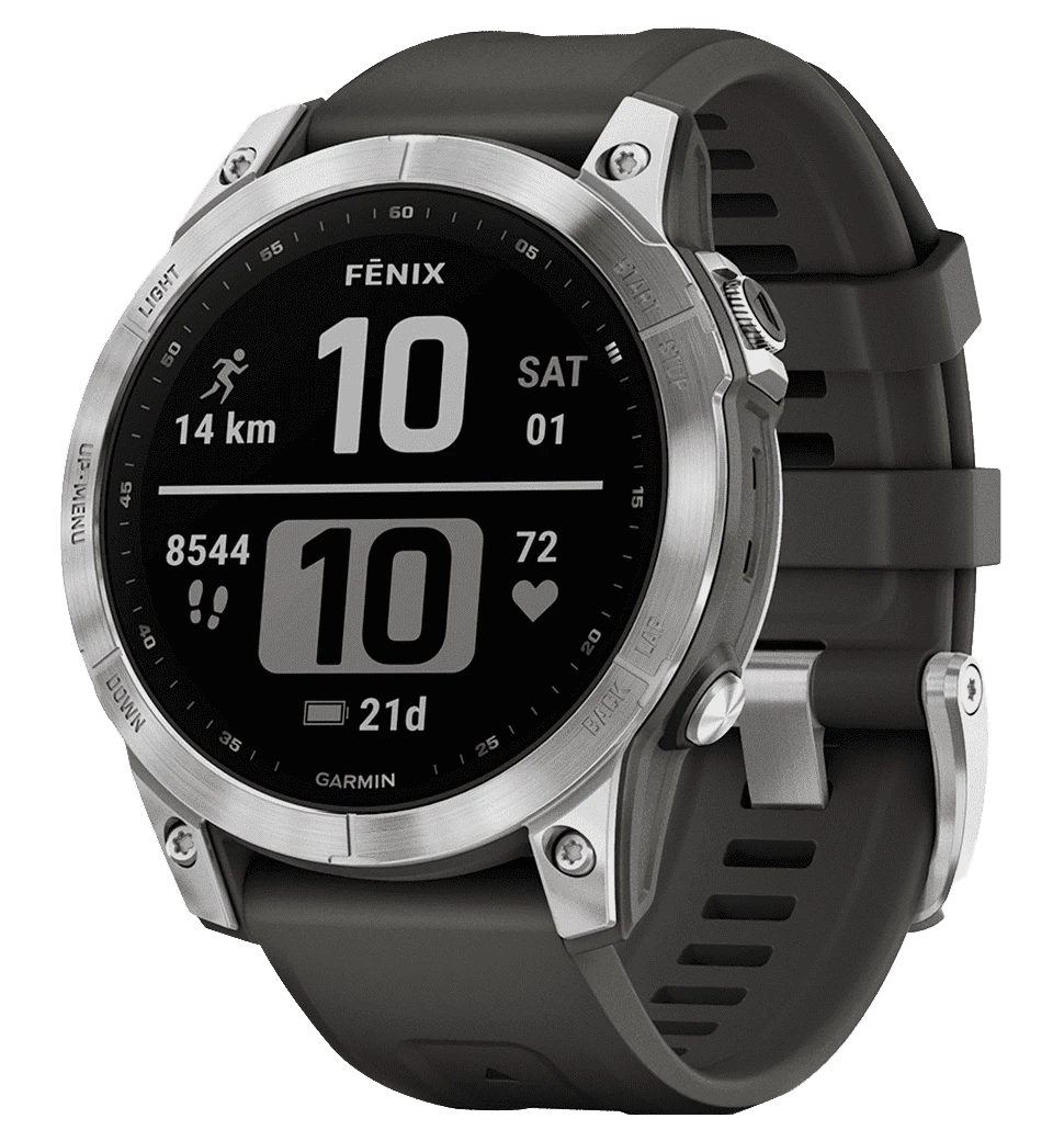 Смарт-часы Garmin Fenix 7 Silver with Graphite Band (010-02540-00/01) UA