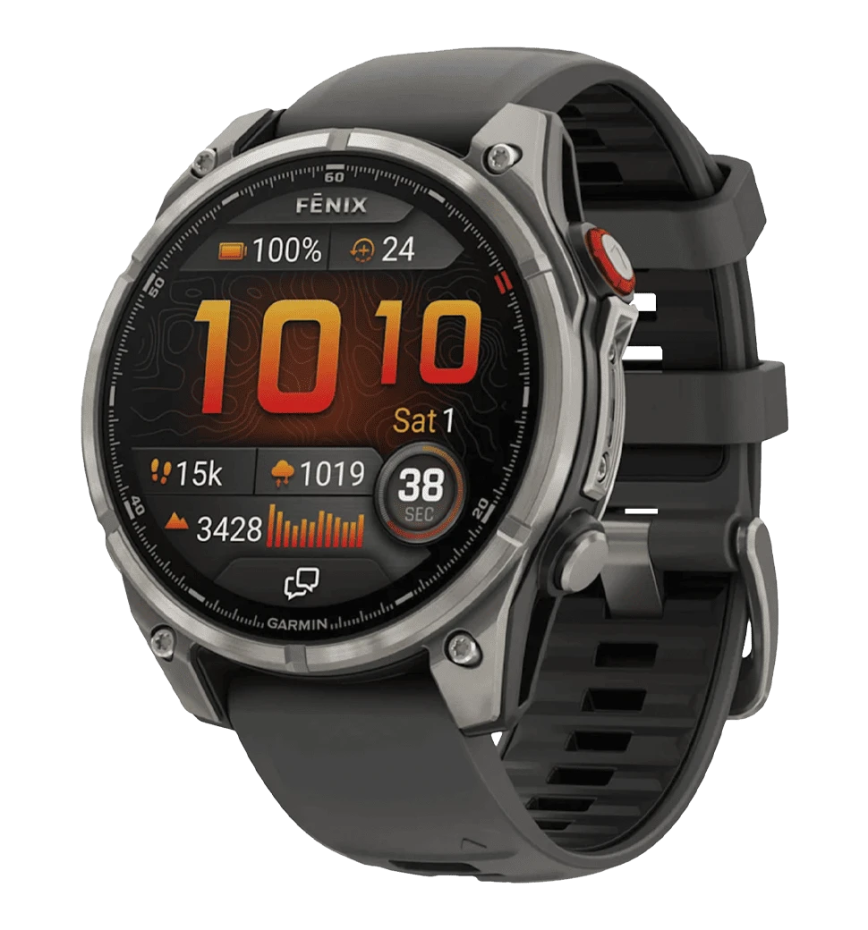 Смарт-часы Garmin Fenix 8 Pro (47 мм) AMOLED Sapphire, титан с графитово-черным ремешком (010-03198-11)