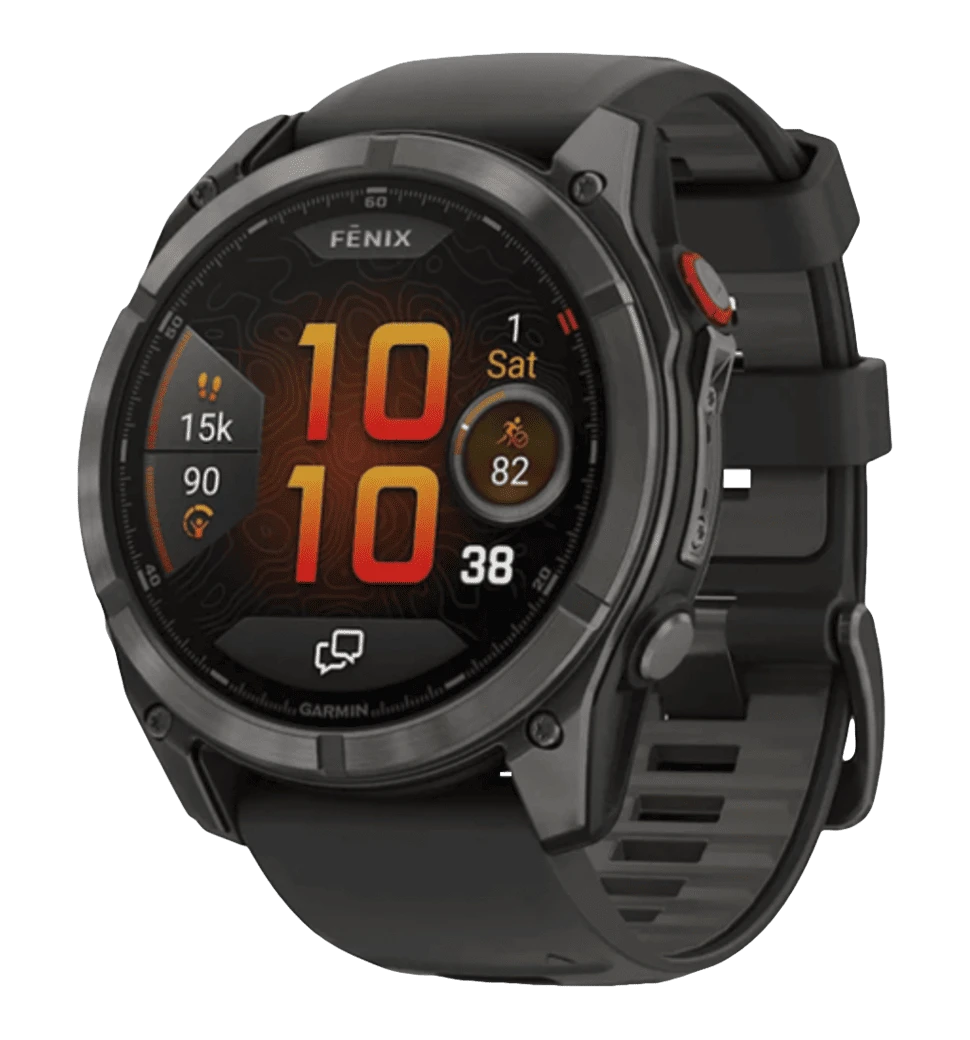 Смарт-годинник Garmin Fenix 8 Pro (51 mm) AMOLED Sapphire, титан Carbon Gray DLC із силіконовим ремінцем (010-03199-01)