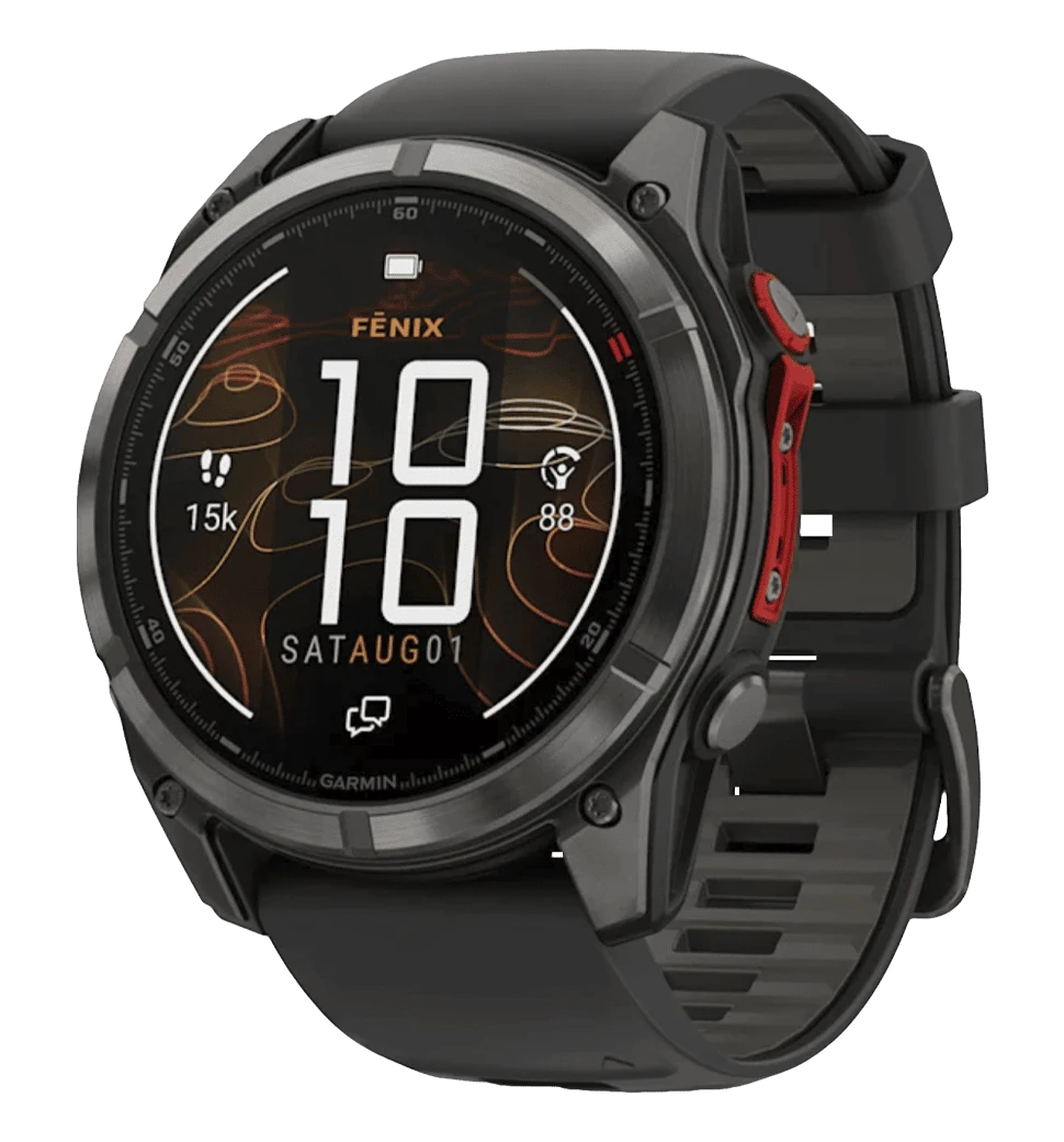 Смарт-часы Garmin Fenix ​​8 Pro (51 mm) MicroLED Sapphire, титан Carbon Gray DLC с силиконовым ремешком (010-03380-01)