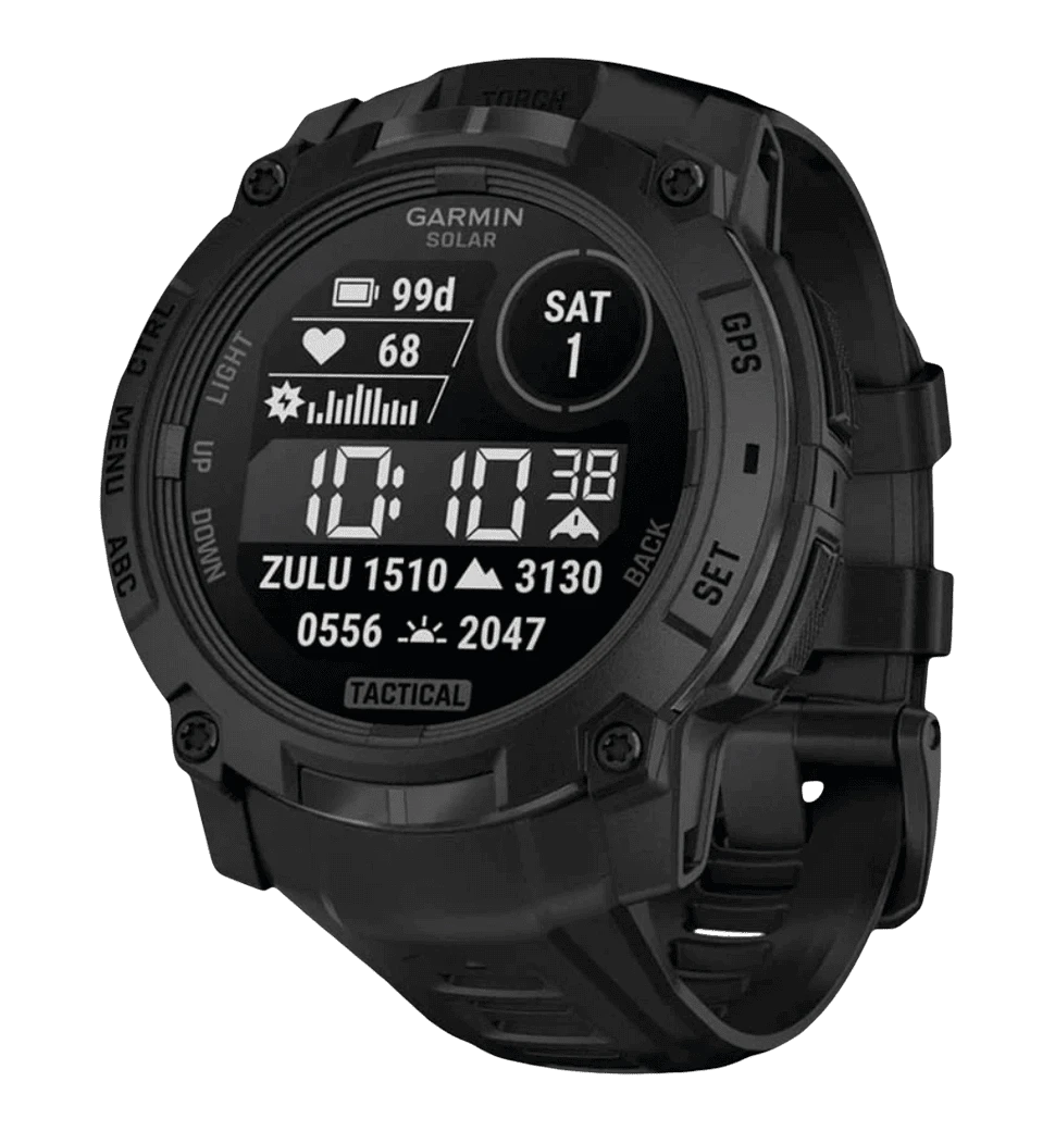 Смарт-годинник Garmin Instinct 3 45 mm Solar Tactical Edition Black with Black Band (010-02934-50)