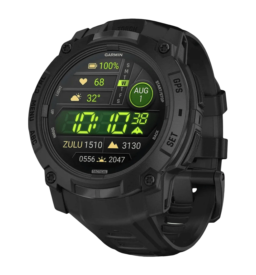 Смарт-годинник Garmin Instinct 3 50 mm AMOLED Tactical Edition Black with Black Band (010-03020-50)