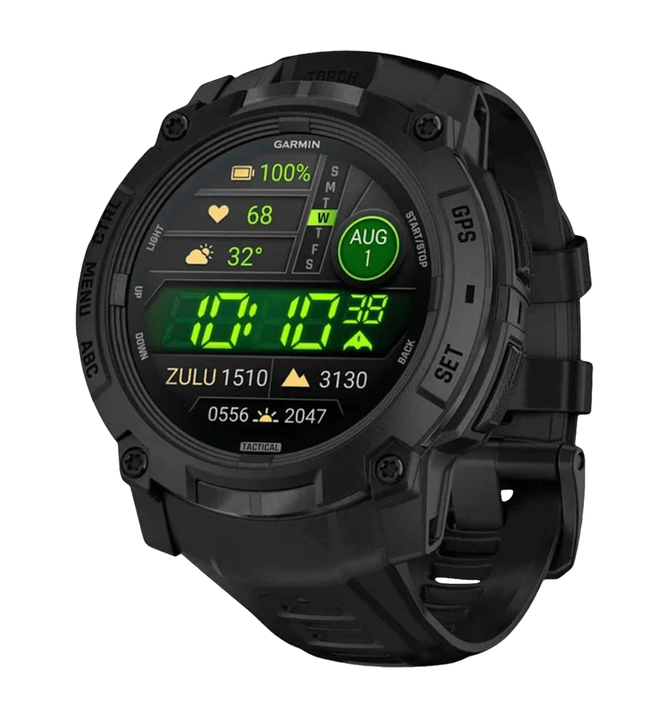 Смарт-часы Garmin Instinct 3 50mm AMOLED Tactical Edition Black with Black Band (010-03020-50/90)