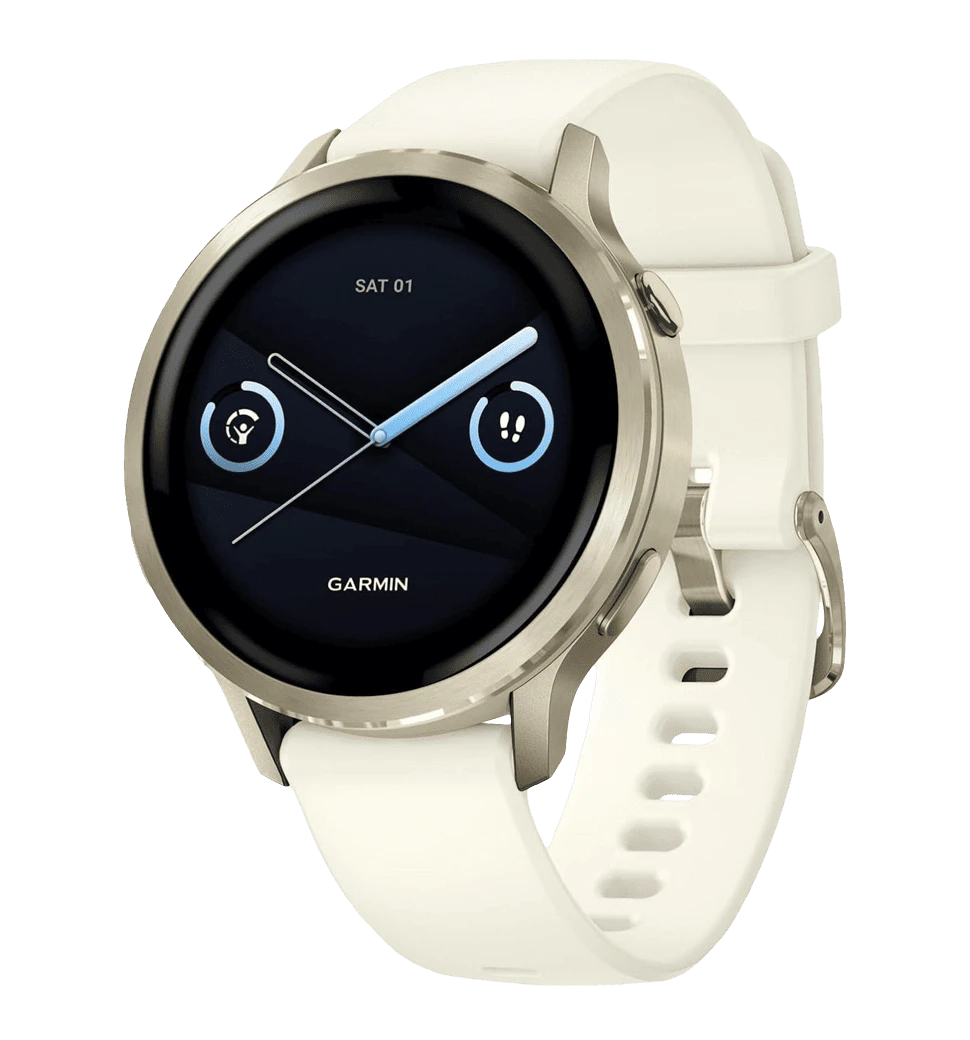 Смарт-годинник Garmin Venu 4 41 mm Lunar Gold with Bone Silicone Band (010-03013-00)